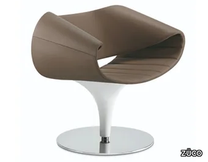 PERILLO - Leather easy chair with armrests _ ZÜCO