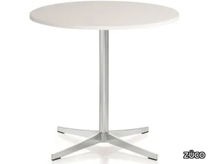 PERILLO TAVOLA - Round table in MDF and chromed steel base _ ZÜCO