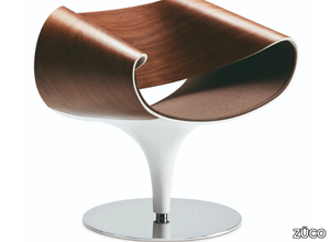 PERILLO - Walnut easy chair with armrests _ ZÜCO