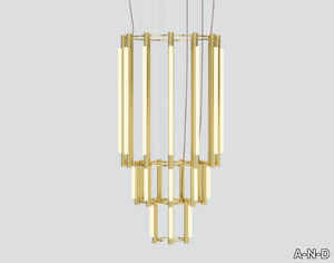 PIPELINE CHANDELIER 11 - LED aluminium and acrylic chandelier _ A-N-D