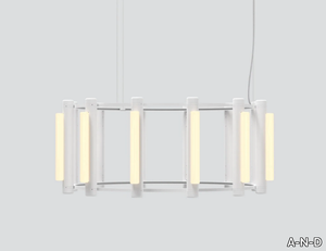 PIPELINE CHANDELIER 3 - LED aluminium and acrylic pendant lamp _ A-N-D