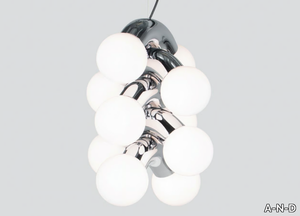 VINE 5 - Glass and steel pendant lamp _ A-N-D