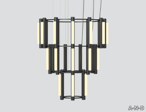 PIPELINE CHANDELIER 10 - LED aluminium and acrylic chandelier _ A-N-D