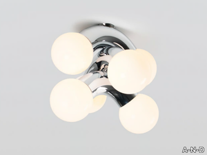 VINE 3 - LED glass and steel ceiling lamp _ A-N-D