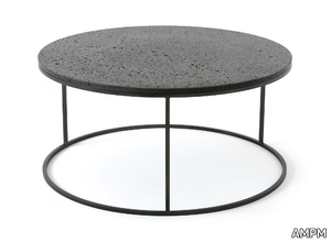 ANAXIMÈNE - Round lava stone coffee table _ AMPM