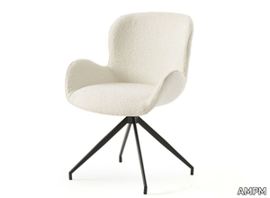 ASYAR - Trestle-based swivel fabric chair _ AMPM