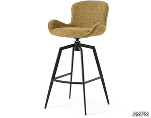 ASYAR - Swivel fabric stool with back _ AMPM