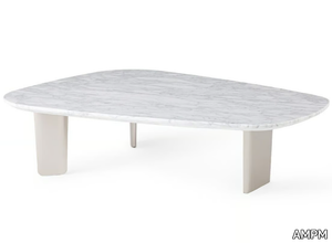 DOLMENA - Low Carrara marble coffee table _ AMPM