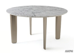 DOLMENA - Round Carrara marble table _ AMPM