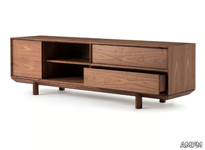 GLORIA - Walnut TV cabinet with drawers _ AMPM