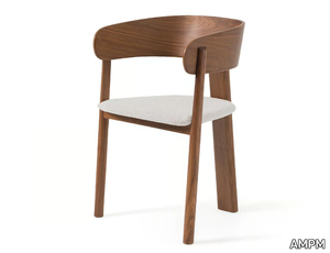 MARAIS - Walnut chair with fabric seat _ AMPM