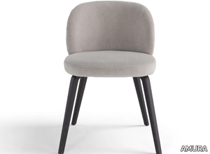 MONNALISA - Leather or fabric chair with wooden legs _ AMURA