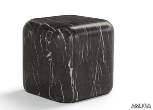 LAPIS - Square marble bedside table _ AMURA