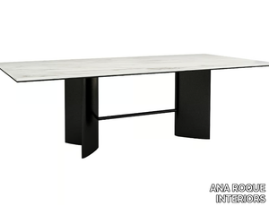 TONDO - Rectangular porcelain stoneware table _ ANA ROQUE INTERIORS