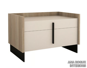 NUB - Rectangular wooden bedside table with drawers _ ANA ROQUE INTERIORS