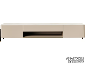 AMAN - Low wooden TV cabinet with drawers _ ANA ROQUE INTERIORS