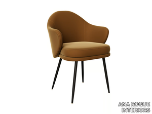 ASTER - Velvet chair with armrests _ ANA ROQUE INTERIORS