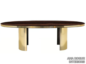 AUSTIN - Oval wooden dining table _ ANA ROQUE INTERIORS