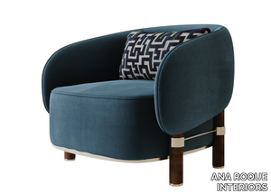 BARK - Fabric armchair with armrests _ ANA ROQUE INTERIORS