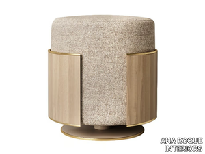 BERKE - Round fabric pouf _ ANA ROQUE INTERIORS