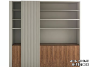 CENTRIC - Open wooden bookcase _ ANA ROQUE INTERIORS
