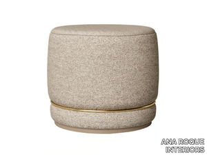 DRAPER - Round fabric pouf _ ANA ROQUE INTERIORS