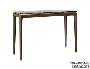 EDEN - Rectangular wooden console table with marble top _ ANA ROQUE INTERIORS