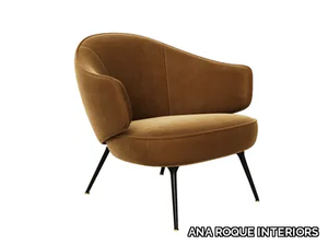 FAZE - Velvet armchair with armrests _ ANA ROQUE INTERIORS