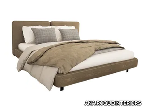 LOLA II - Fabric double bed with upholstered headboard _ ANA ROQUE INTERIORS