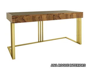 LOUIS - Rectangular wooden writing desk with drawers _ ANA ROQUE INTERIORS