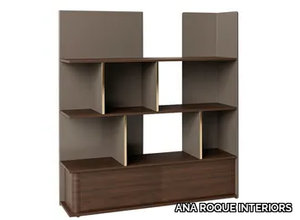 ROCK - Open wooden bookcase with drawers _ ANA ROQUE INTERIORS