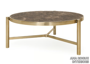 JOE - Round marble high side table _ ANA ROQUE INTERIORS
