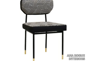 LYN - Upholstered fabric chair open back _ ANA ROQUE INTERIORS