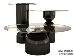 MOMA - Round wood and glass coffee table _ ANA ROQUE INTERIORS