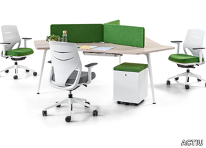 TWIST - Multiple workstation desk with electrical outlets _ ACTIU