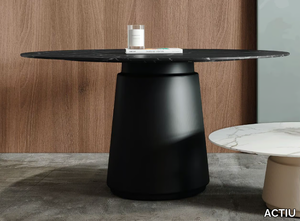 DORIK - Round meeting table with marble top _ ACTIU