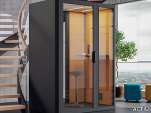 QYOS 150 - Acoustic office booth with built-in lights _ ACTIU