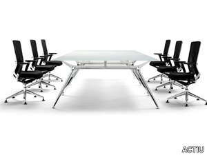 ARKITEK - Rectangular glass meeting table _ ACTIU