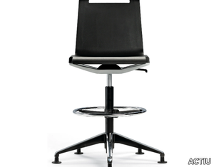 MIT - Height-adjustable office stool with footrest _ ACTIU