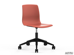 NOOM 50 - Upholstered office chair with castors with 5-Spoke base _ ACTIU