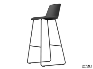 NOOM - Sled base high stool with integrated cushion _ ACTIU