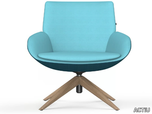 NOOM - Trestle-based fabric easy chair _ ACTIU