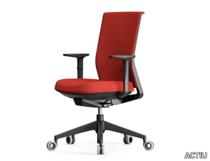 STAY - Swivel height-adjustable aluminium office chair with 4-Spoke base _ ACTIU