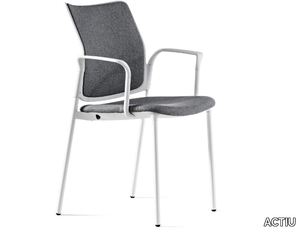 URBAN PLUS - Upholstered chair with armrests _ ACTIU