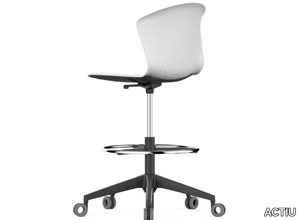 WHASS - Office stool with castors for designer with 5-Spoke base _ ACTIU