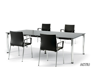 COOL E100 - Rectangular glass meeting table _ ACTIU