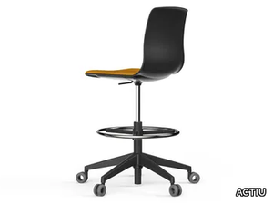 NOOM 50 - Office stool with castors with 5-Spoke base with footrest _ ACTIU