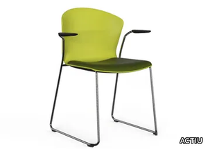 WHASS - Sled base chair with armrests _ ACTIU