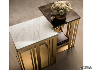 ATMOSFERA - Rectangular marble side table _ ADORA