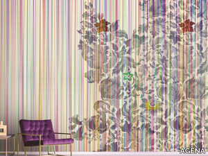 LA GHIRLANDATA - Digital printing wallpaper with floral pattern _ AGENA